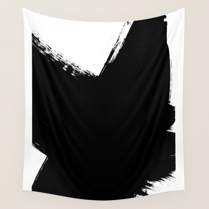 Monochrome Ink 03 Wall Tapestry Gallery Image 1