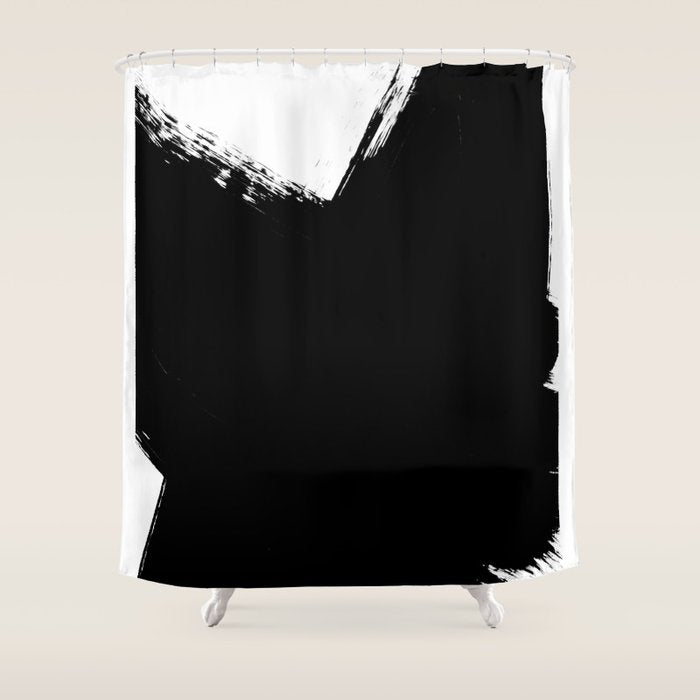 Monochrome Ink 03 Shower Curtain Gallery Image 1