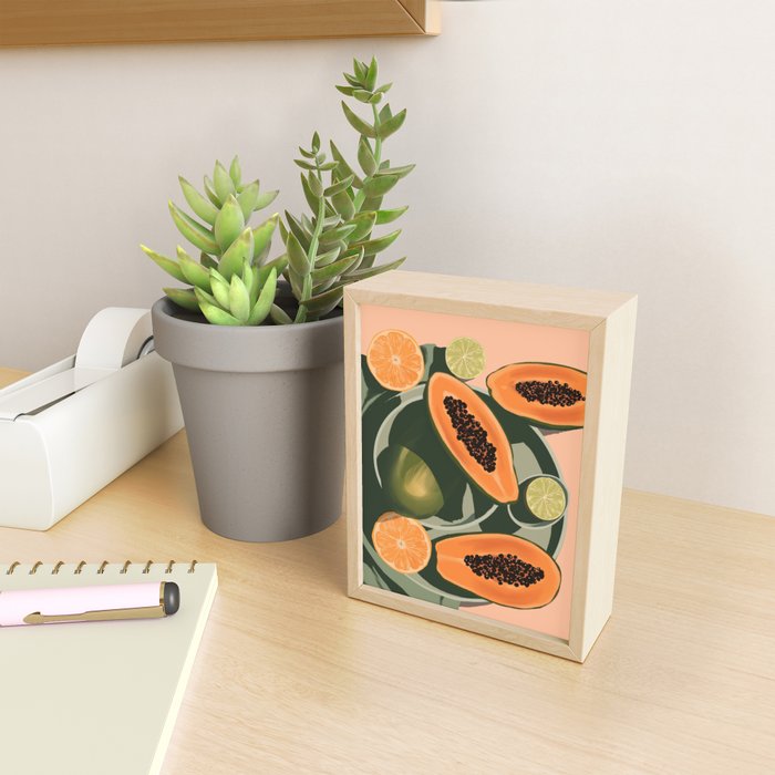 Summer papayas and citrus Mini Art Print Gallery Image 2