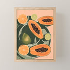Summer papayas and citrus Mini Art Print Gallery Image 1
