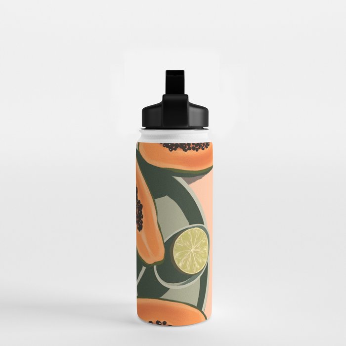 Summer papayas and citrus Water Bottle Gallery Image 2