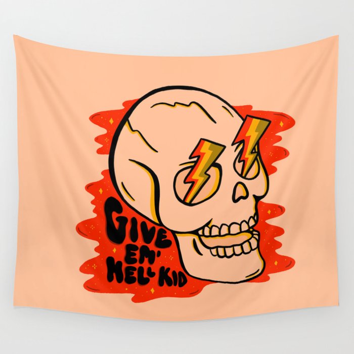 Give 'Em Hell Wall Tapestry Gallery Image 1
