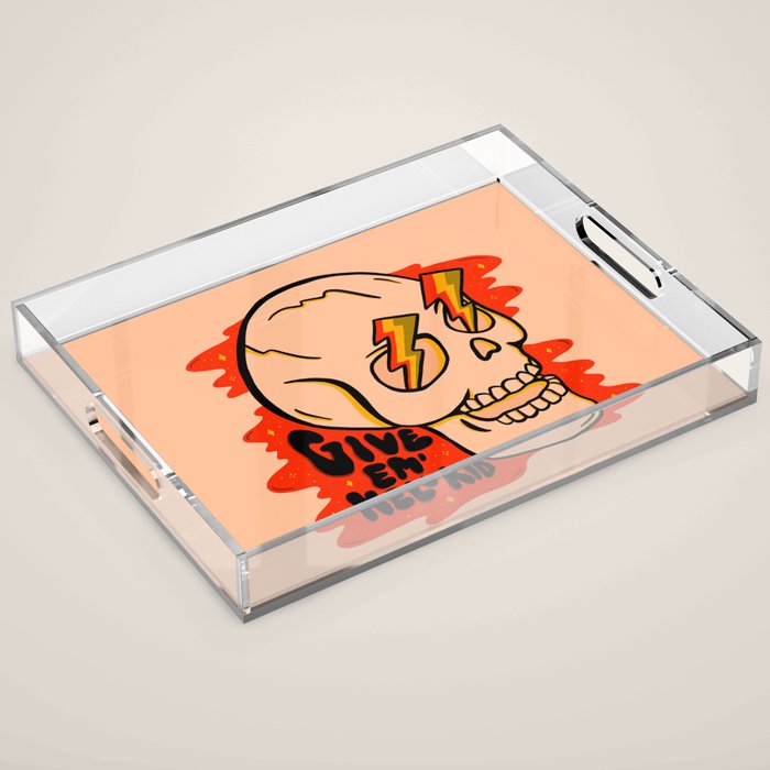 Give 'Em Hell Acrylic Tray Gallery Image 1