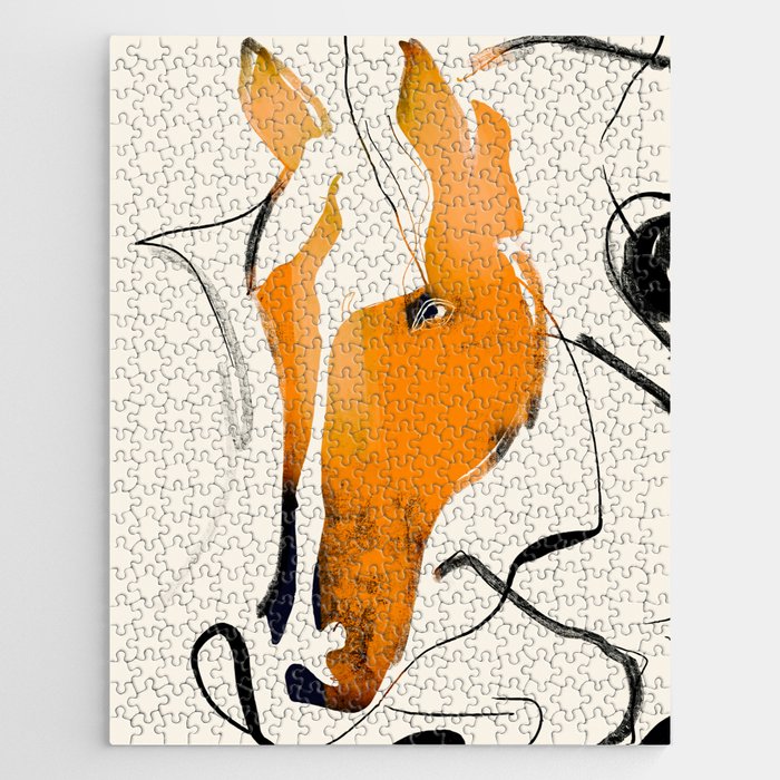 Abstract Minimal Horse 2 Jigsaw Puzzle Gallery Image 1