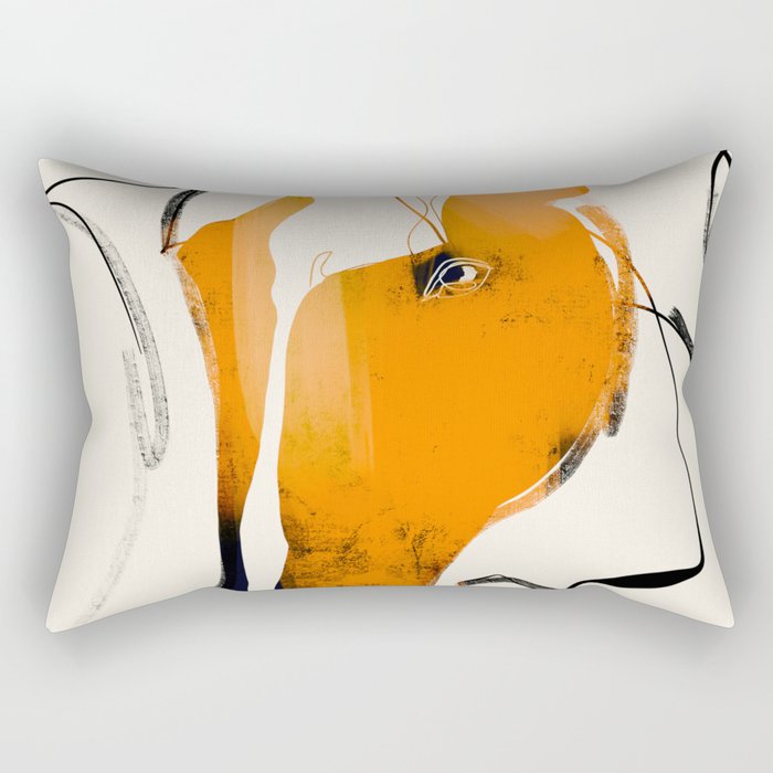 Abstract Minimal Horse 2 Rectangular Pillow Gallery Image 2