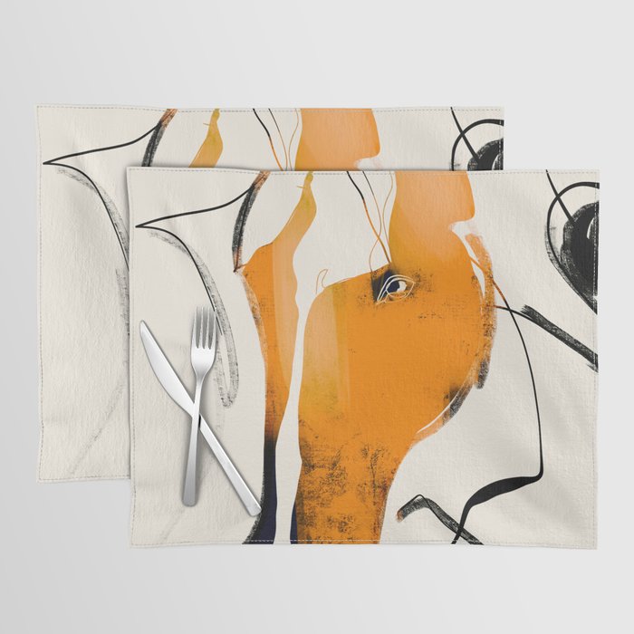 Abstract Minimal Horse 2 Placemat Gallery Image 1