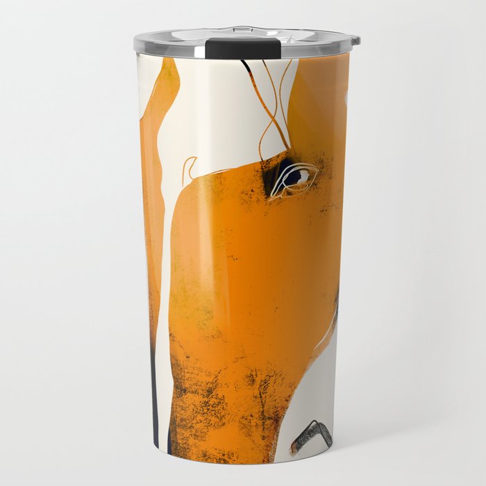 Abstract Minimal Horse 2 Travel Mug Gallery Image 1