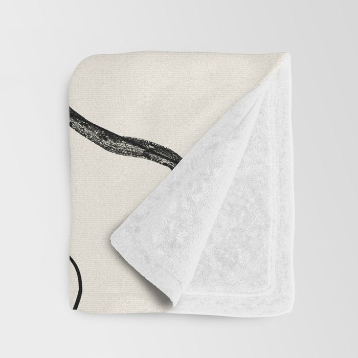 Abstract Minimal Horse 2 Throw Blanket Gallery Image 3