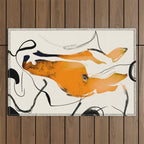 Abstract Minimal Horse 2 Outdoor Rug Gallery Image 1