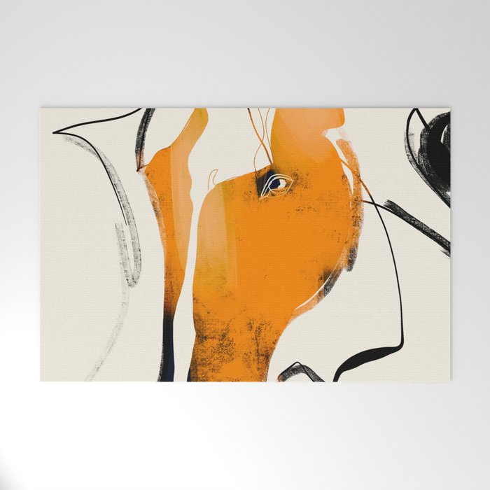 Abstract Minimal Horse 2 Welcome Mat Gallery Image 1