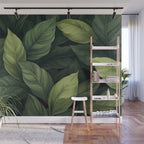 Lush Green Leaf Serenity Calm Garden Vibes Wall Mural Gallery Image 1