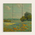 Granville Redmond California poppy field Wood Wall Art Gallery Image 1