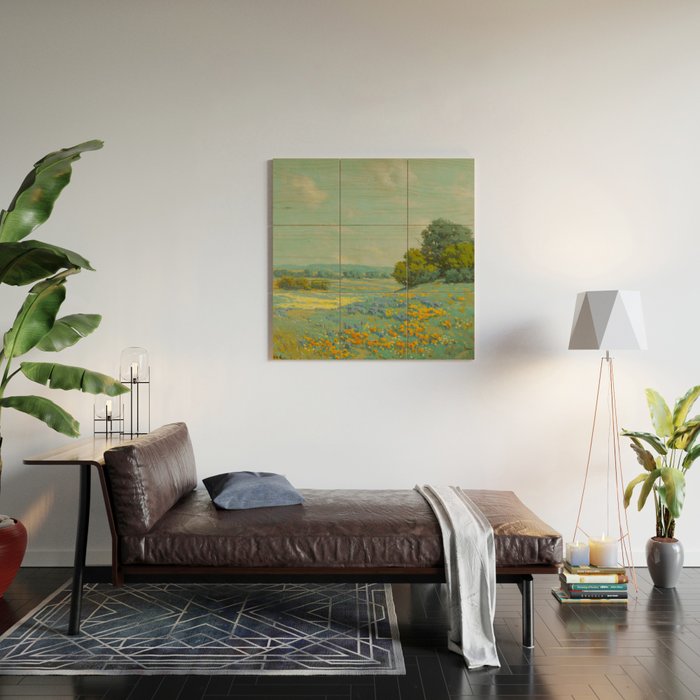 Granville Redmond California poppy field Wood Wall Art Gallery Image 2