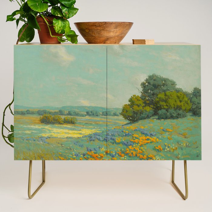 Granville Redmond California poppy field Credenza Gallery Image 1
