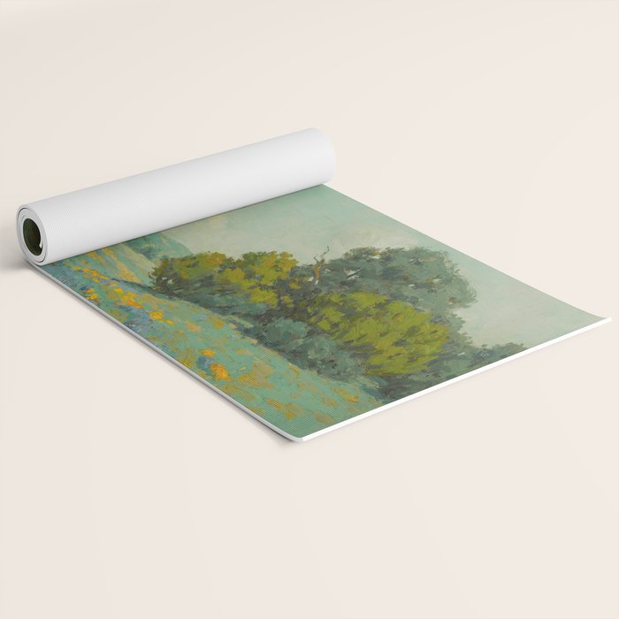 Granville Redmond California poppy field Yoga Mat Gallery Image 2