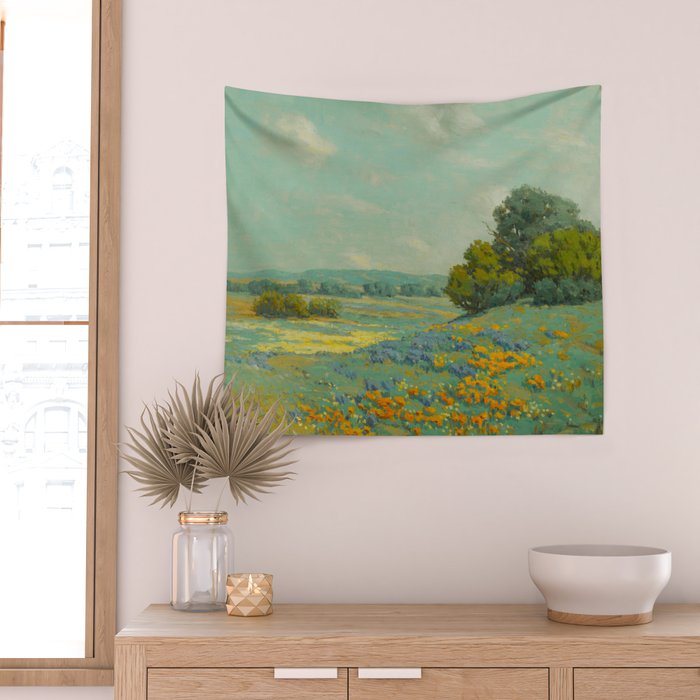 Granville Redmond California poppy field Wall Tapestry Gallery Image 2