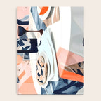 Lunch in Italy, Travel Italian Marble Abstract, Landscape Blush Indigo Texture, Wine Cheese Boho Food Table, Architecture Buildings Graphic Eclectic Painting Notebook Gallery Image 4