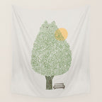 Cat and Plant 61: Cat Tree Wall Tapestry Gallery Image 4