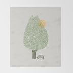 Cat and Plant 61: Cat Tree Throw Blanket Gallery Image 2