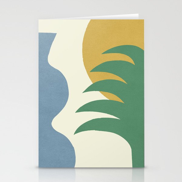 Mediterranean Abstract - Blue Green Stationery Card Gallery Image 2