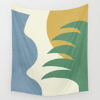Mediterranean Abstract - Blue Green Wall Tapestry Gallery Image 4