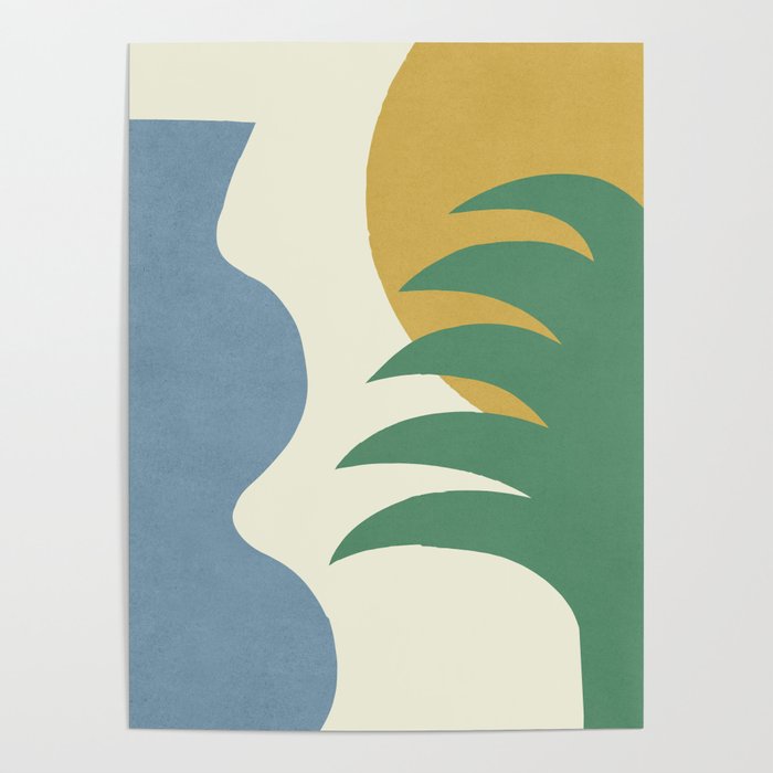 Mediterranean Abstract - Blue Green Poster Gallery Image 4
