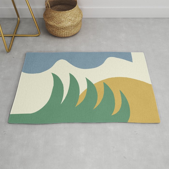 Mediterranean Abstract - Blue Green Rug Gallery Image 1