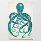Octopus Watercolor Cutting Board Gallery Image 1