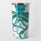 Octopus Watercolor Travel Mug Gallery Image 1