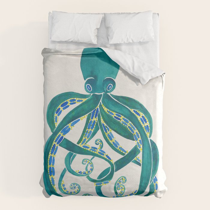 Octopus Watercolor Duvet Cover Gallery Image 6