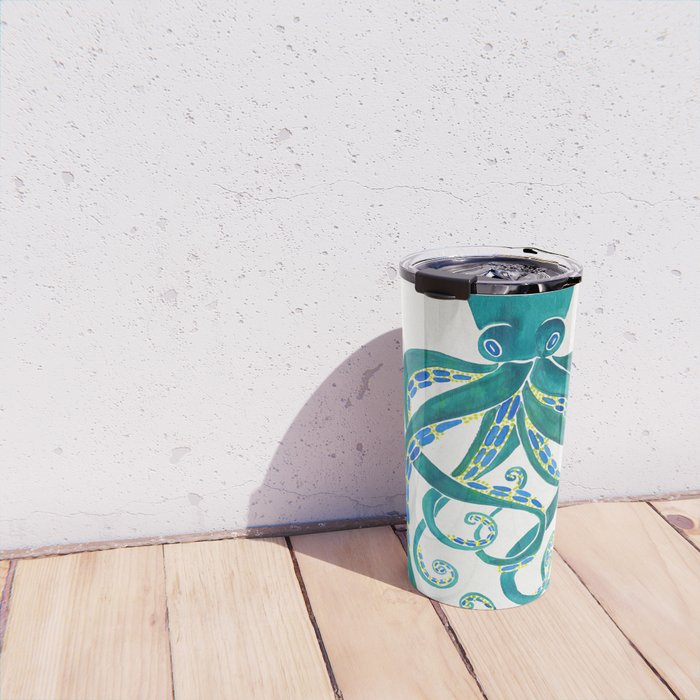 Octopus Watercolor Travel Mug Gallery Image 4