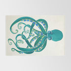 Octopus Watercolor Rug Gallery Image 2