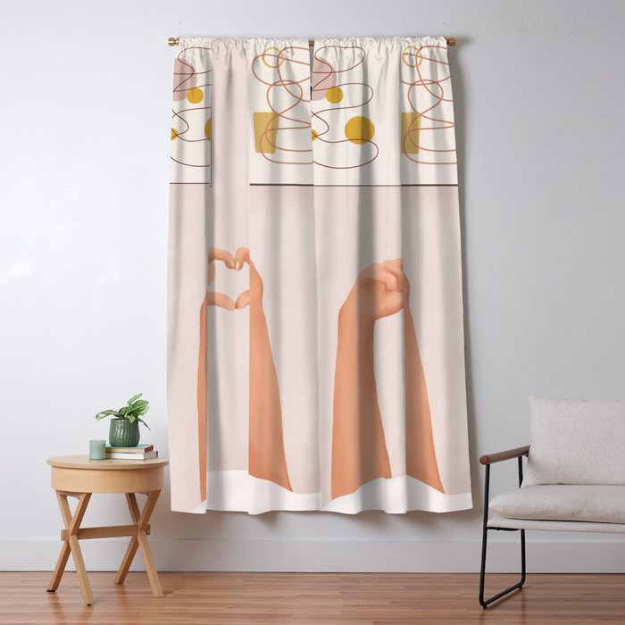 Hand Heart Window Curtain Gallery Image 1