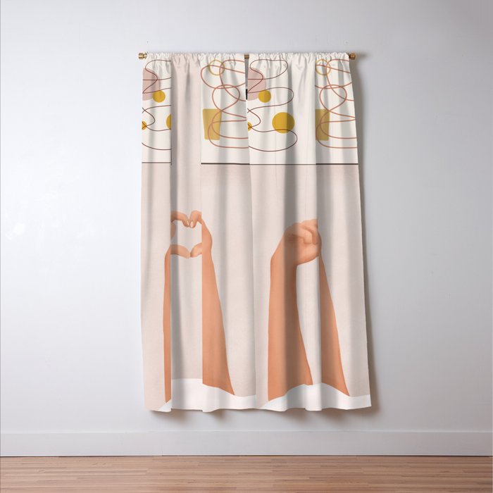 Hand Heart Window Curtain Gallery Image 3
