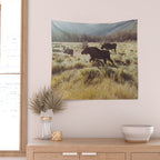 Three Meadow Moose Wall Tapestry Gallery Image 2