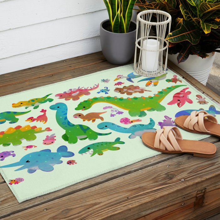 Jurassic baby Outdoor Rug Gallery Image 2