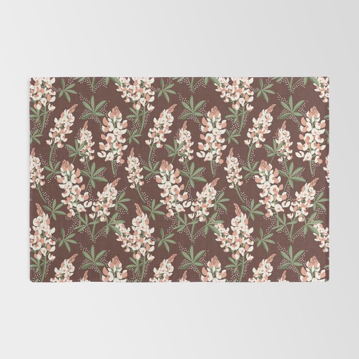 Bluebonnet Floral Brown Peach Multi Rug Gallery Image 2