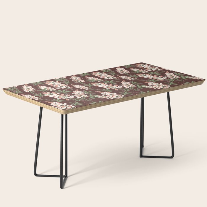 Bluebonnet Floral Brown Peach Multi Coffee Table Gallery Image 1