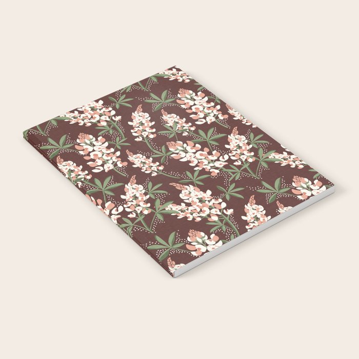 Bluebonnet Floral Brown Peach Multi Notebook Gallery Image 1
