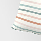 sunset stripes in terra cotta and jade Pillow Sham Gallery Image 4