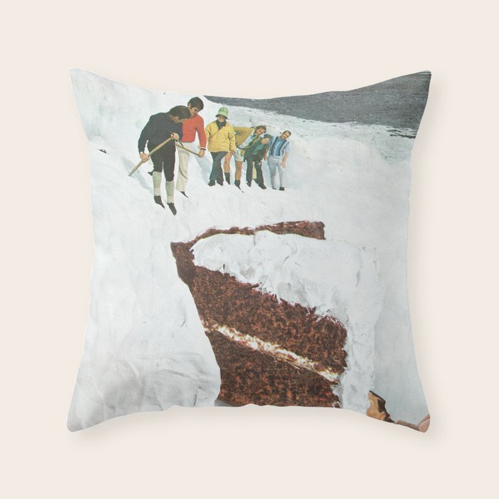 Glacier Calving Cake - Dessert Snow Mountain Throw Pillow Gallery Image 6