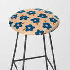 Wonky Blue Spring Flowers Stool Gallery Image 2