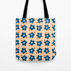 Wonky Blue Spring Flowers Tote Bag Gallery Image 1