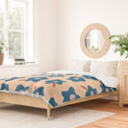 Wonky Blue Spring Flowers Duvet Cover Gallery Image 2