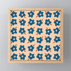 Wonky Blue Spring Flowers Mini Art Print Gallery Image 1