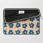 Wonky Blue Spring Flowers Laptop Sleeve Gallery Image 2