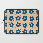 Wonky Blue Spring Flowers Laptop Sleeve Gallery Image 1
