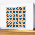 Wonky Blue Spring Flowers Wall Mural Gallery Image 2