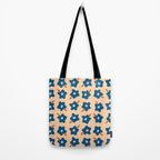 Wonky Blue Spring Flowers Tote Bag Gallery Image 2