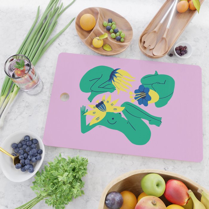 Bloom in Pink Cutting Board Gallery Image 2